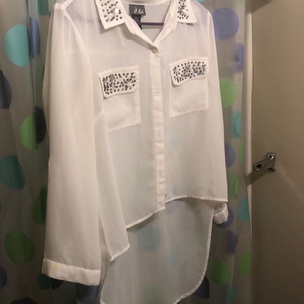 High low sheer shirt